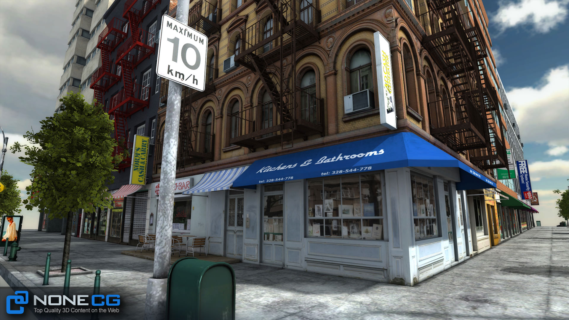 NYC Block 5 Unity Low-poly 3D model_6