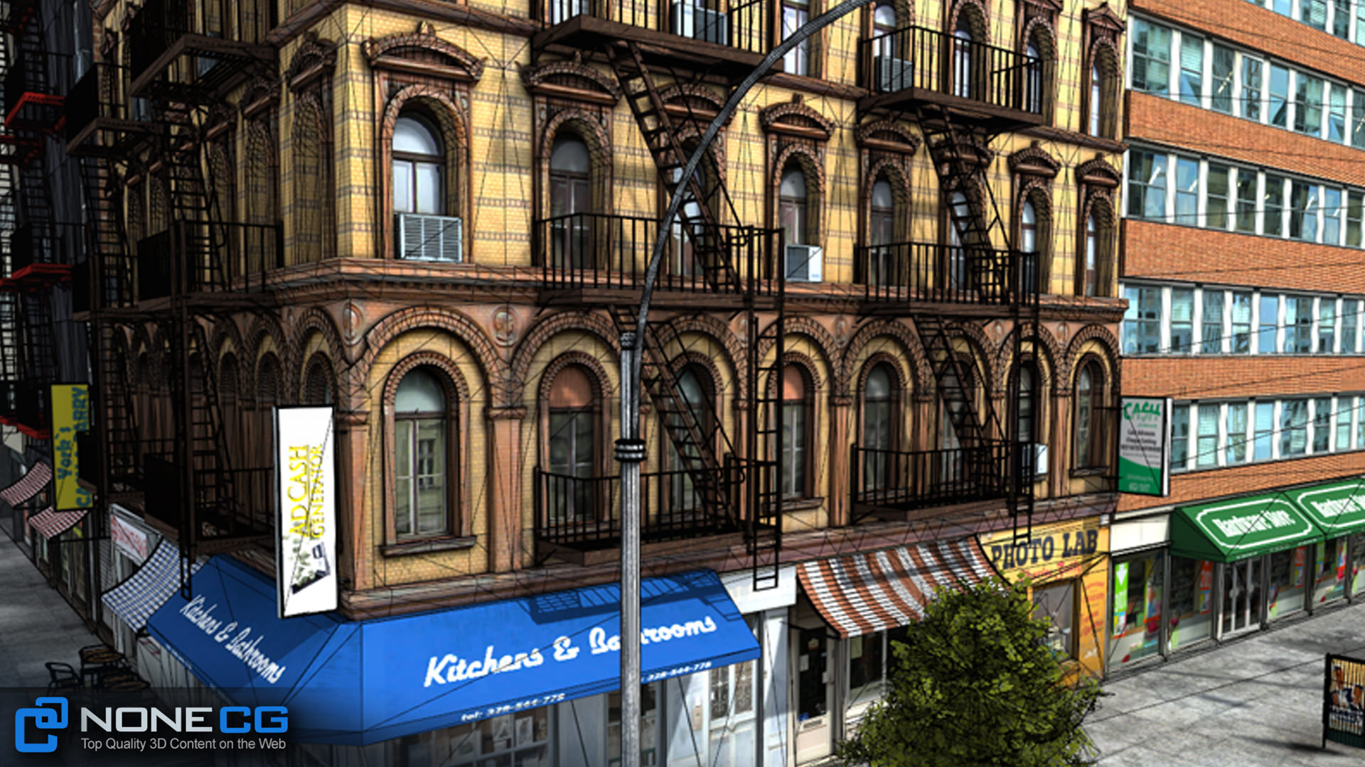 NYC Block 5 Unity Low-poly 3D model_35