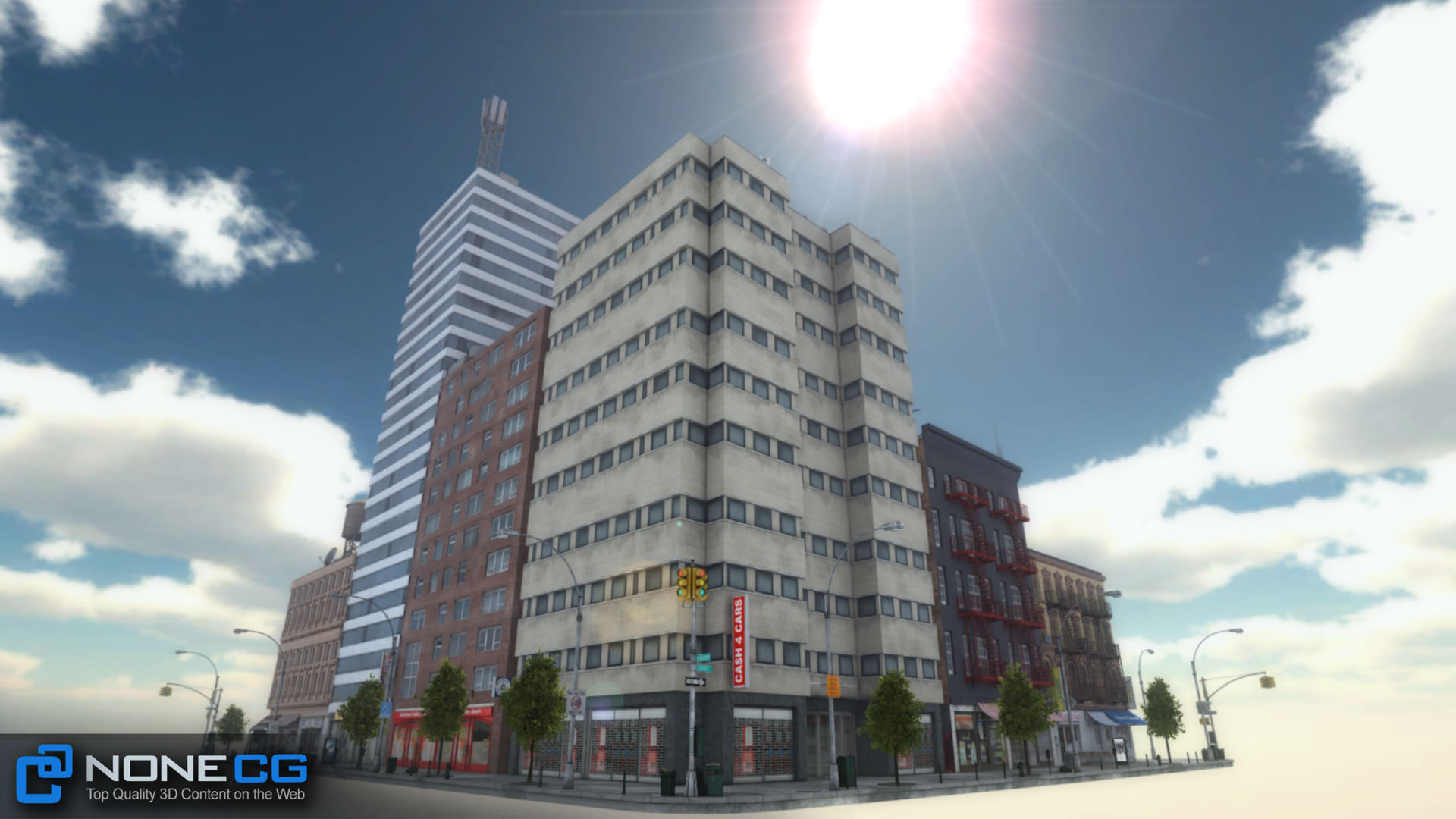 NYC Block 5 Unity Low-poly 3D model_23