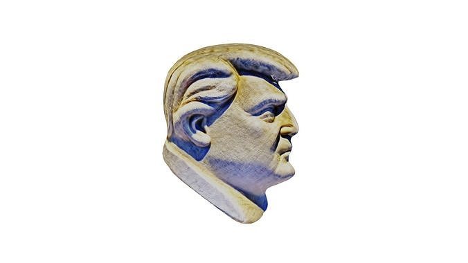 Trump Bust Low-poly 3D model