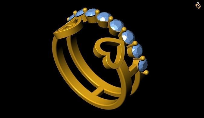 Girl Ring 3D print model