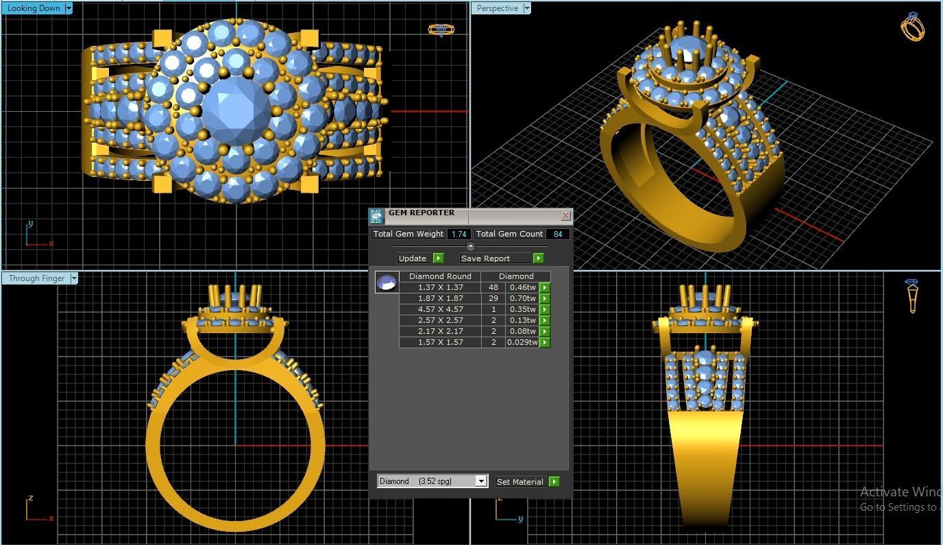 Women Ring 3D print model_1