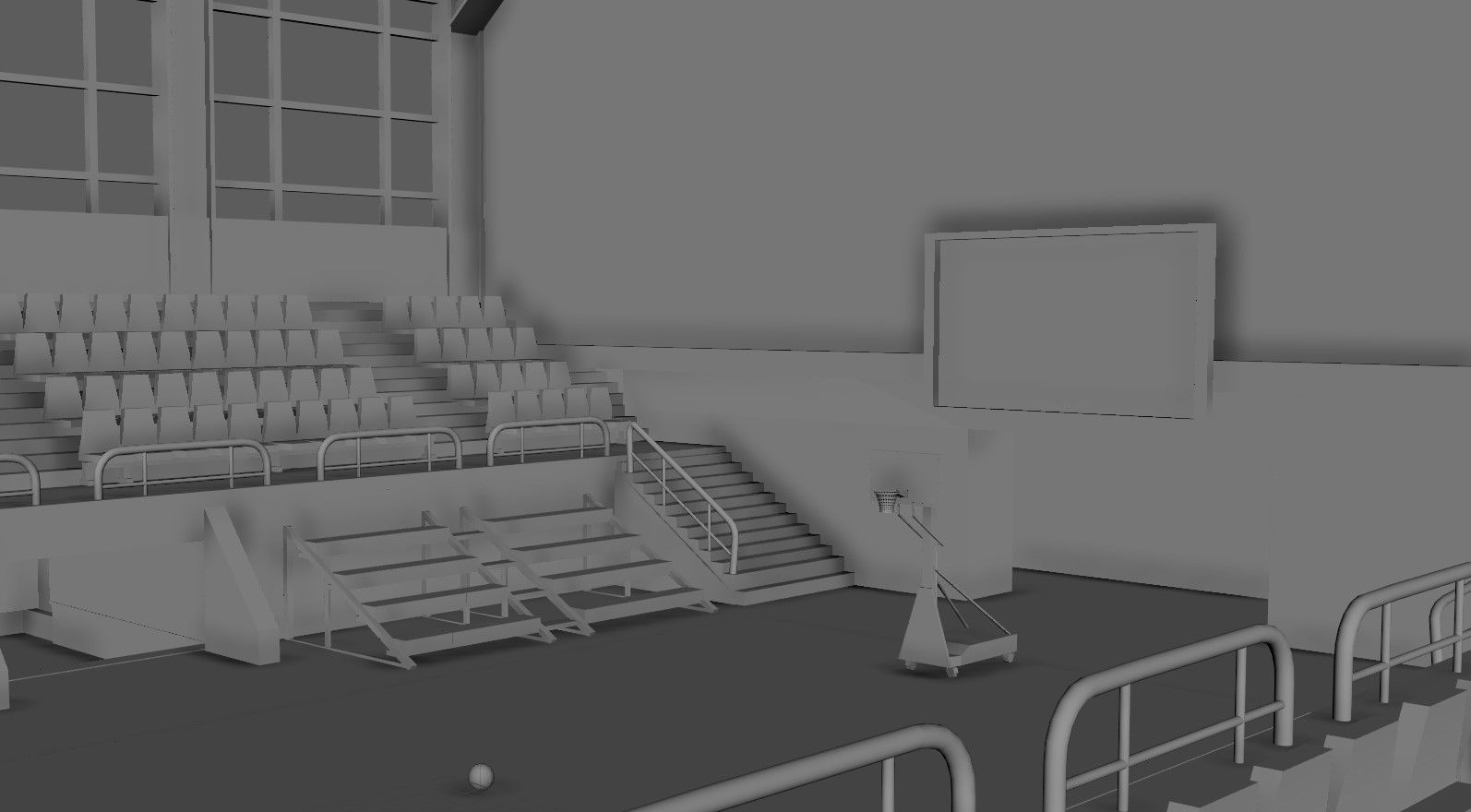 Low-Poly Basketball 3D Model - Game-Ready Asset for CG Projects Low-poly 3D model_3