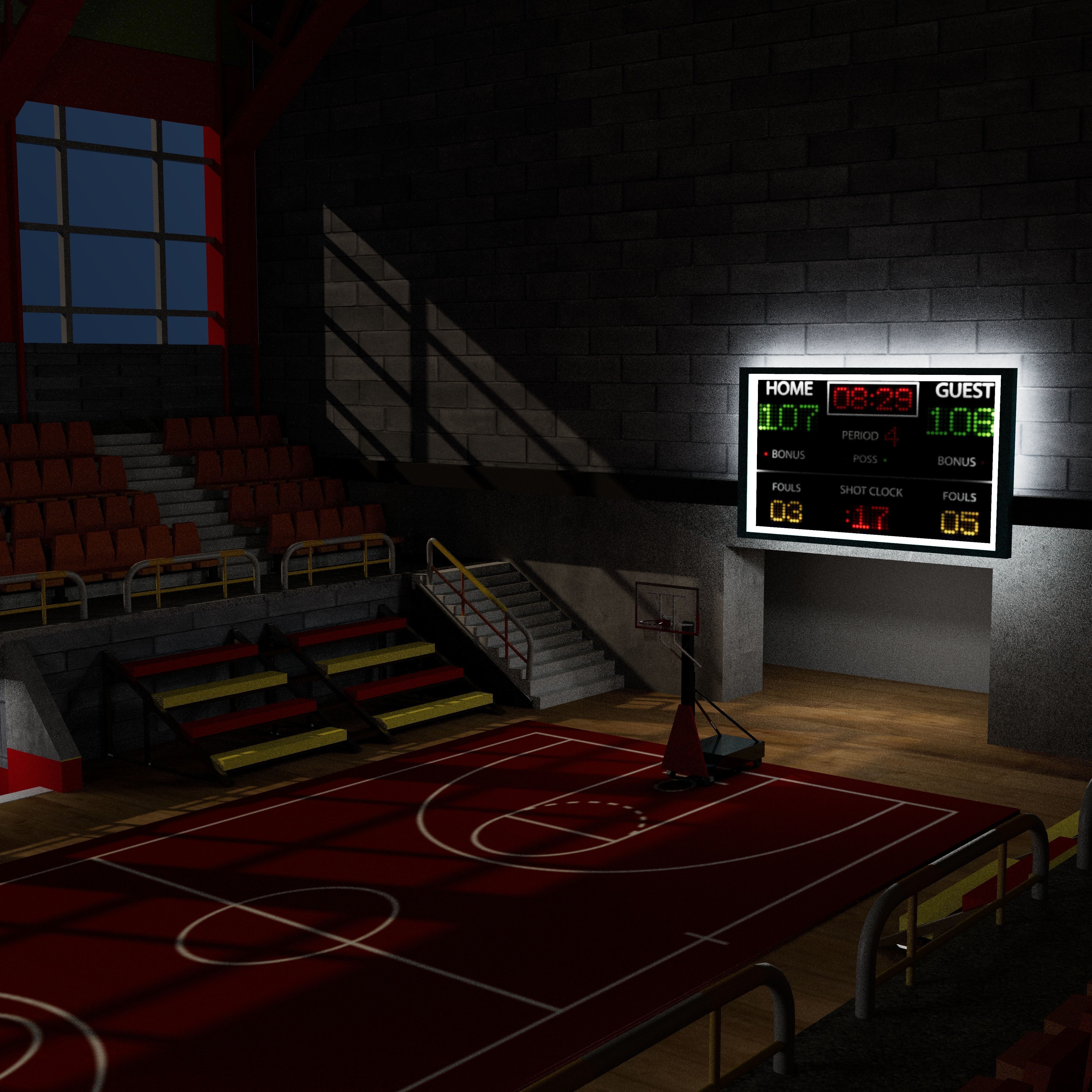 Low-Poly Basketball 3D Model - Game-Ready Asset for CG Projects Low-poly 3D model_5