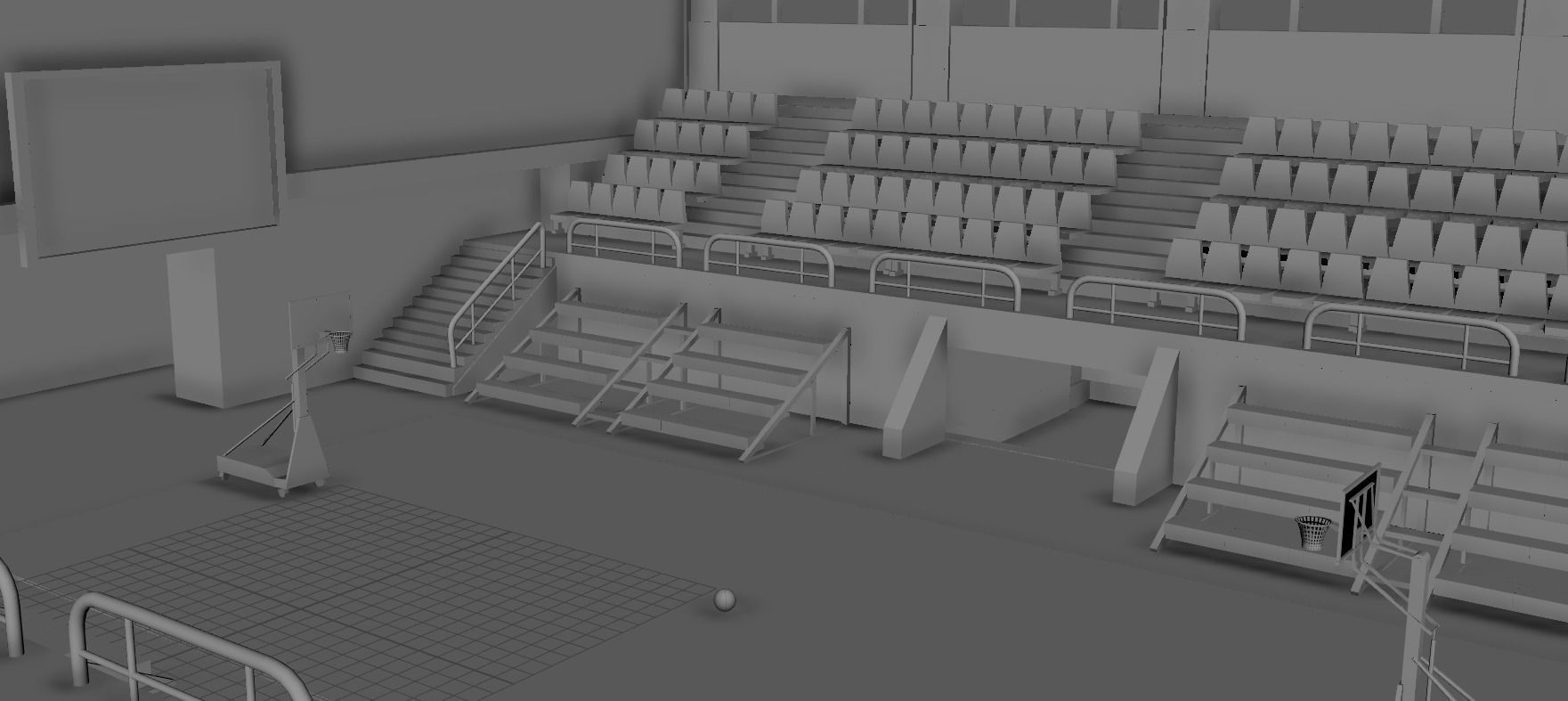 Low-Poly Basketball 3D Model - Game-Ready Asset for CG Projects Low-poly 3D model_2