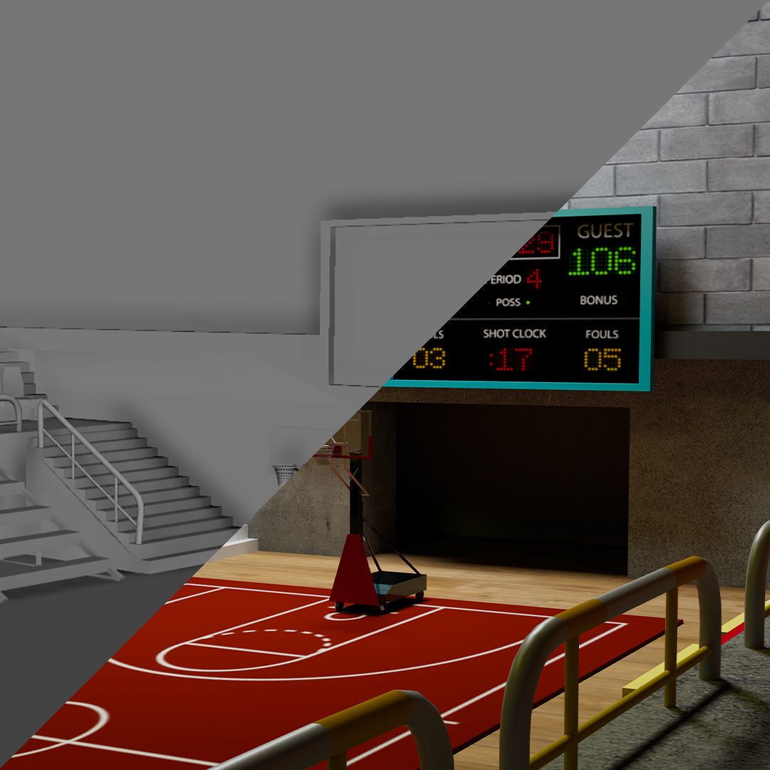 Low-Poly Basketball 3D Model - Game-Ready Asset for CG Projects Low-poly 3D model_1