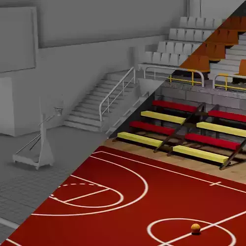 Low-Poly Basketball 3D Model - Game-Ready Asset for CG Projects
