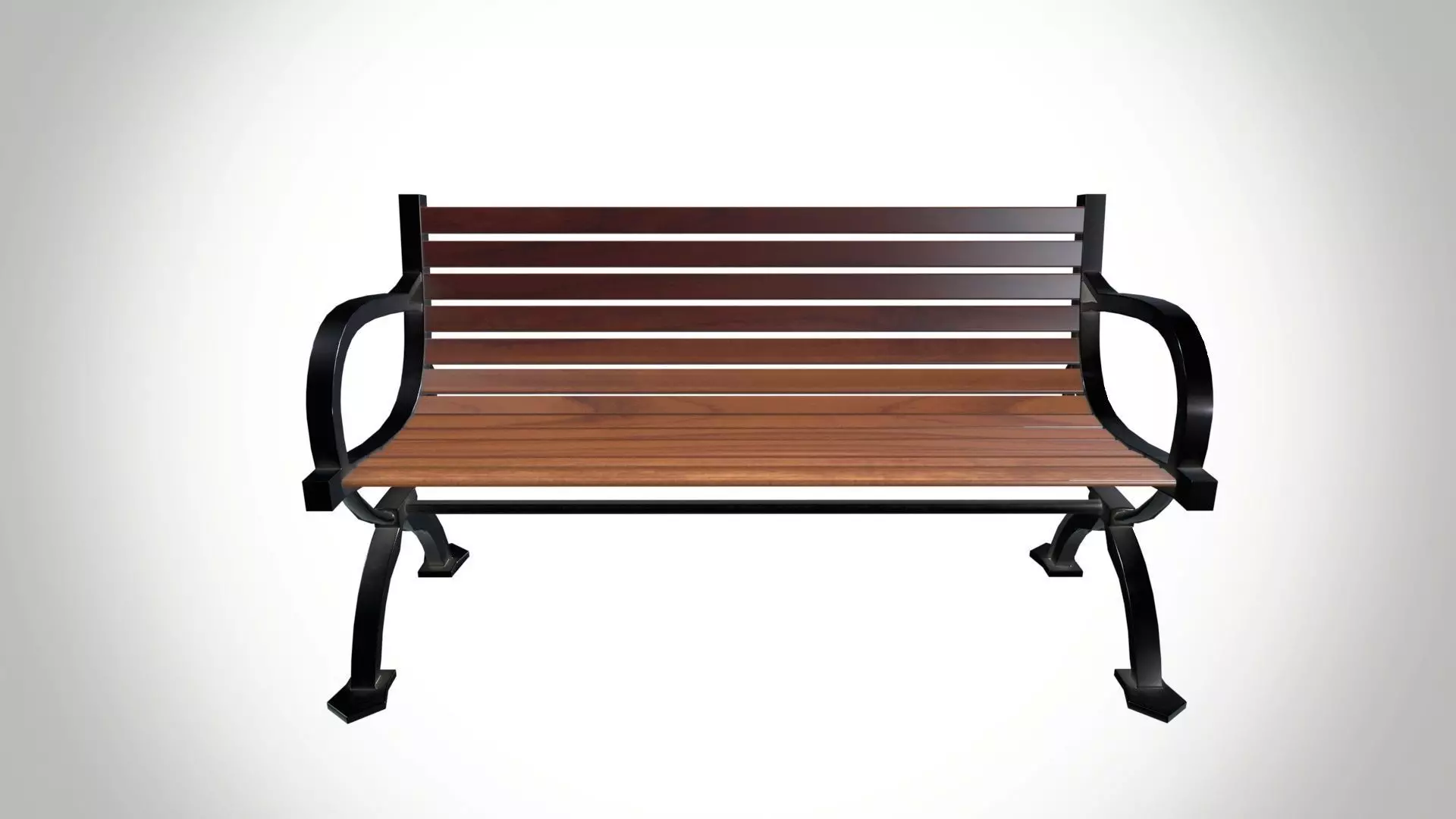 Garden bench 3D model