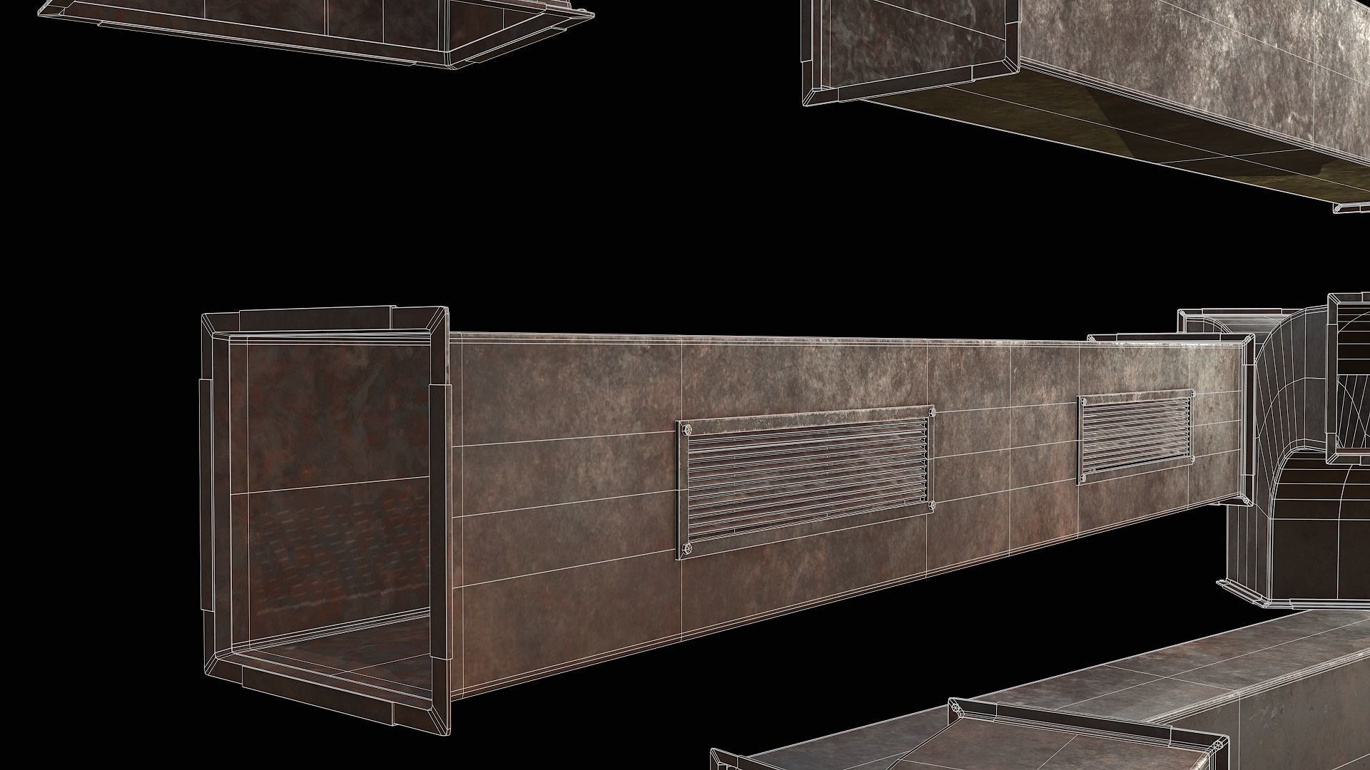 Ventilation Modular PBR 02 Low-poly 3D model_14