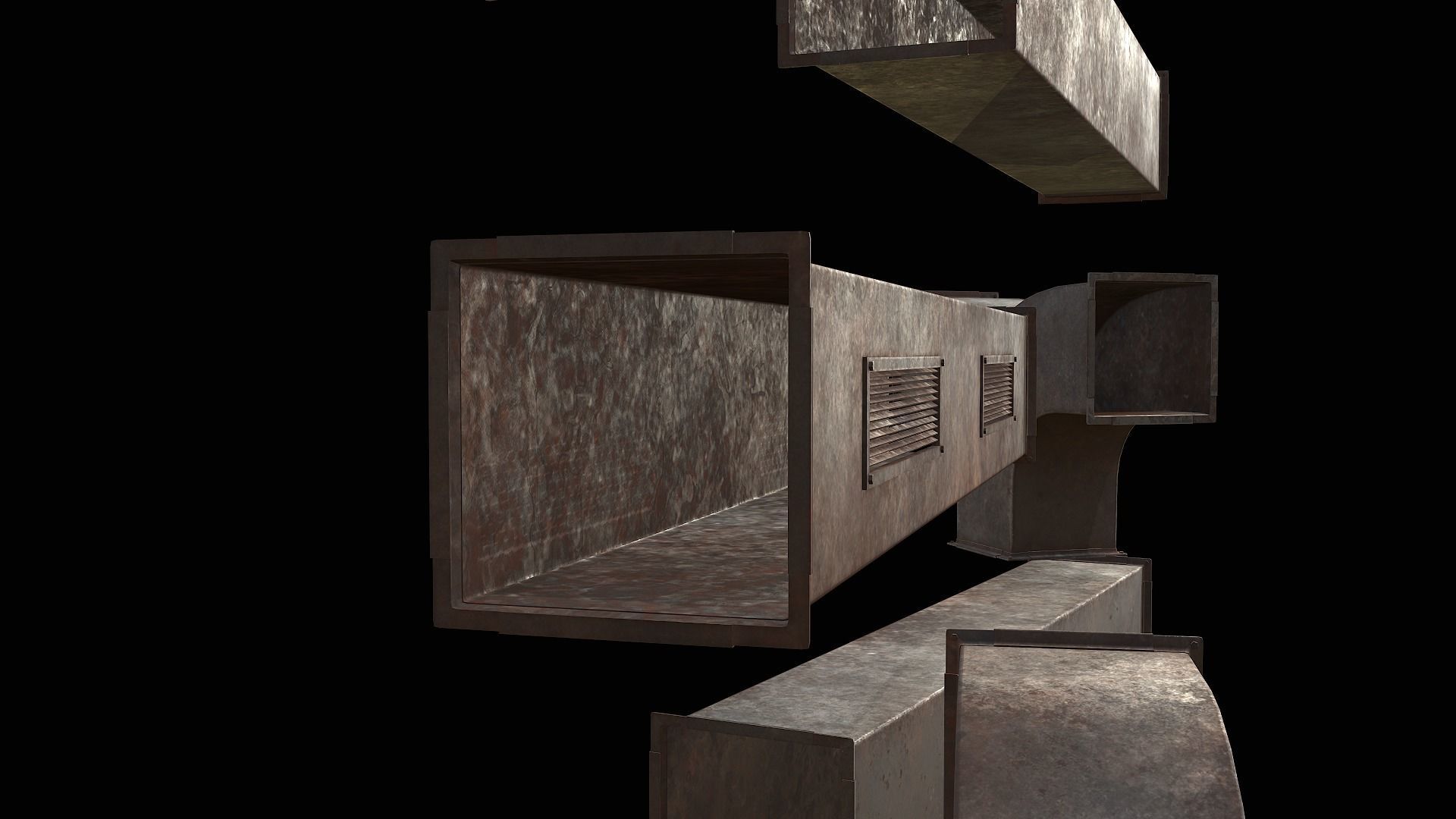 Ventilation Modular PBR 02 Low-poly 3D model_7