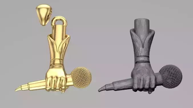 Microphone pendant 3D print model