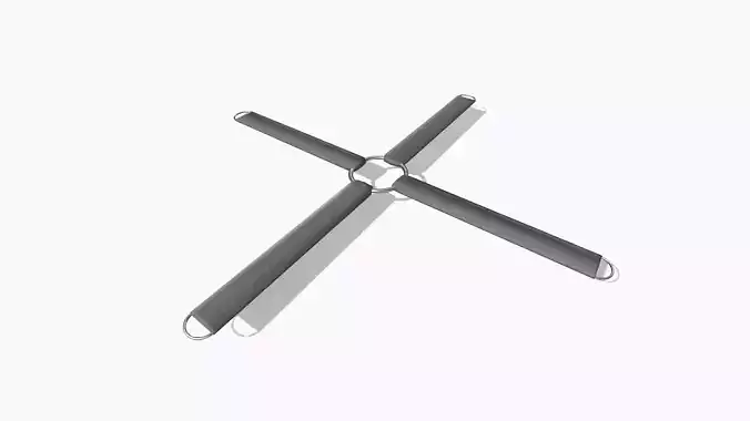 BDSM Cross Tie Restraint Low-poly 3D model