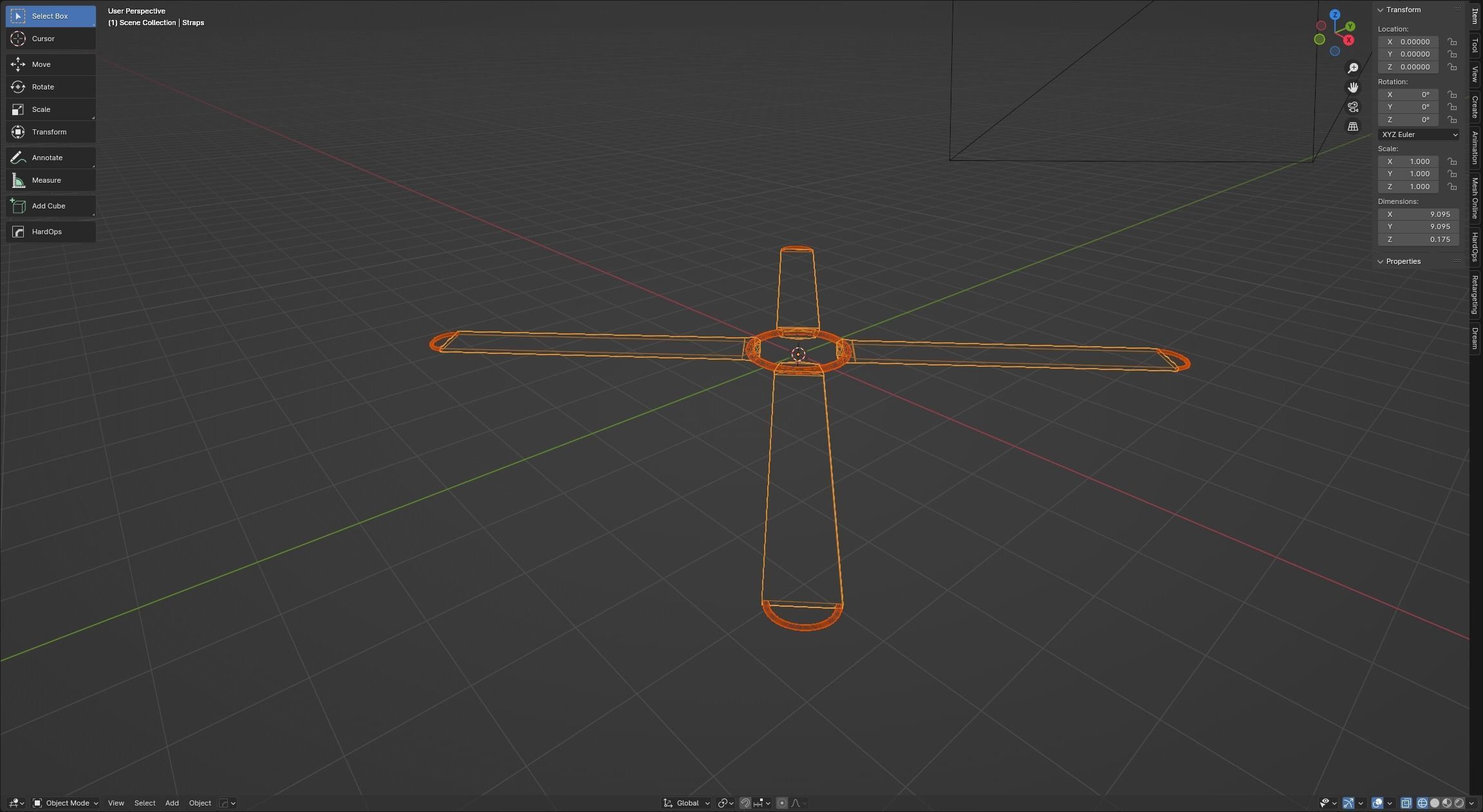 BDSM Cross Tie Restraint Low-poly 3D model_3
