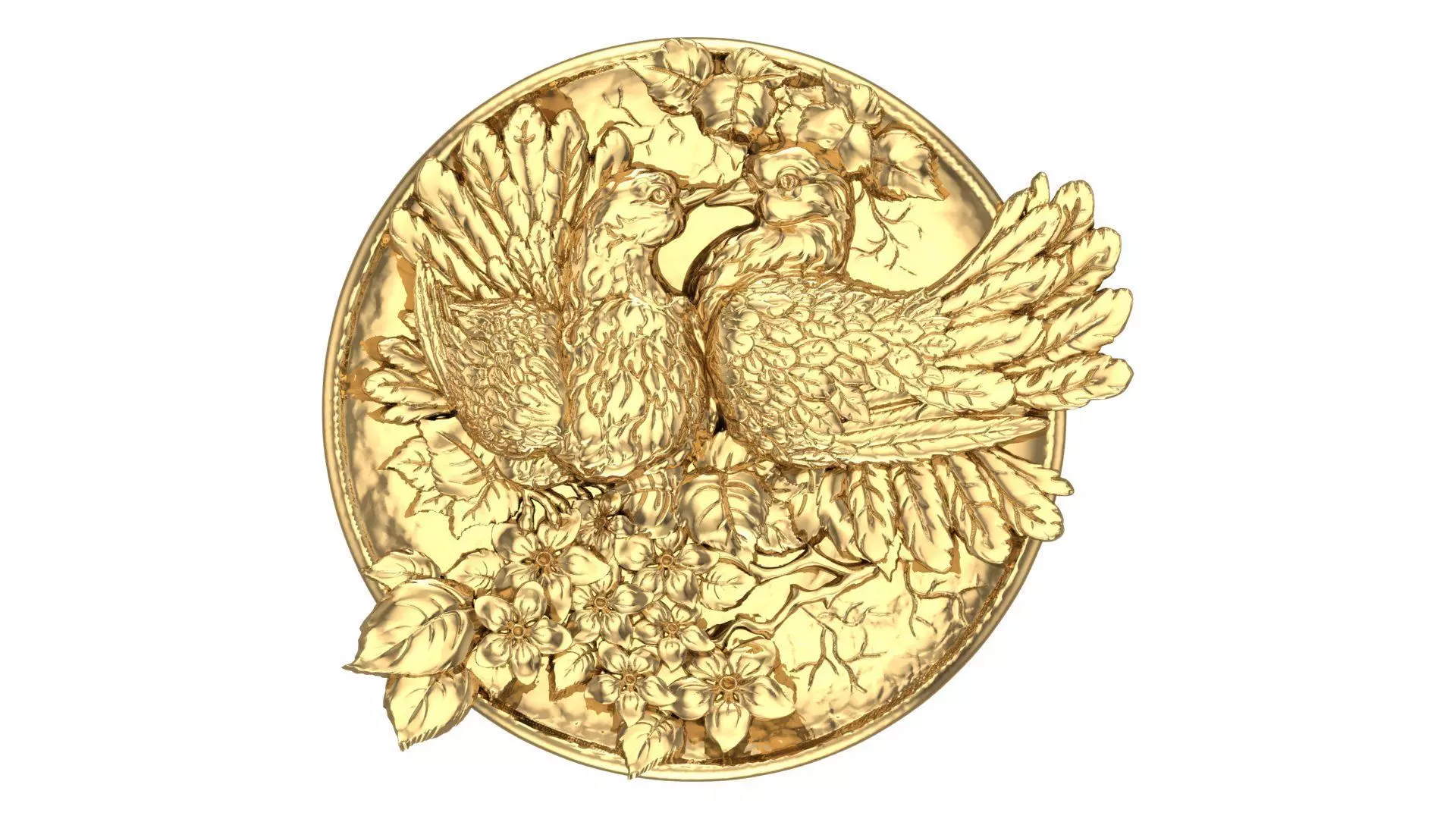 Doves pendant 3D print model