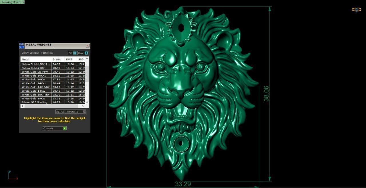 Lion Head Pendant M8 3D print model_6