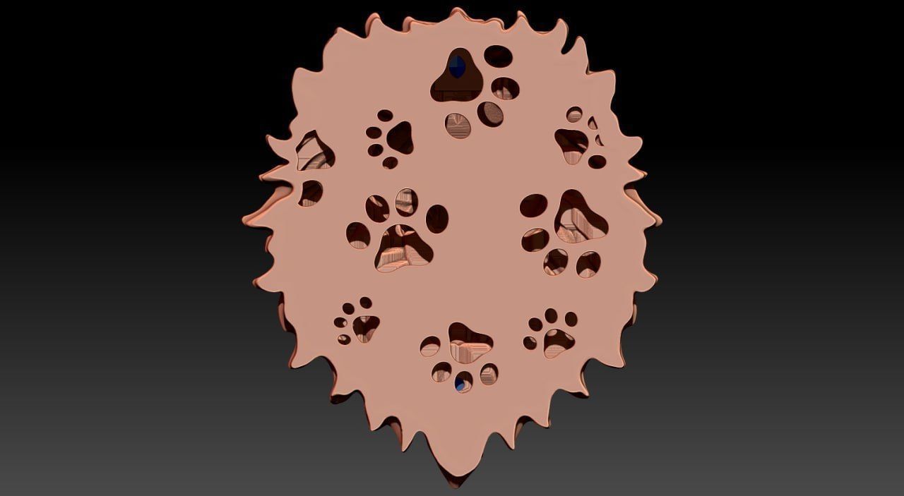 Lion Head Pendant M8 3D print model_5