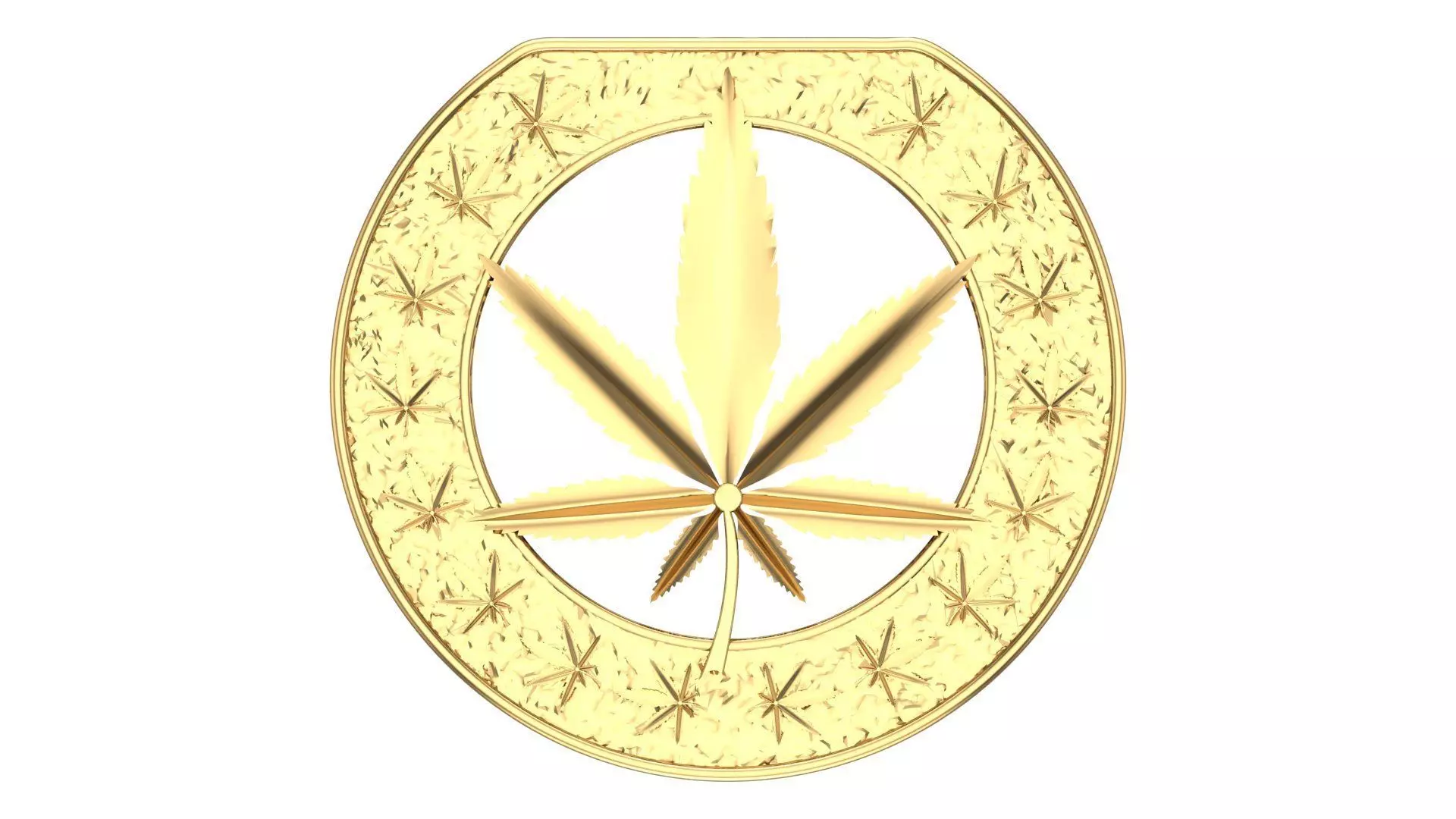 Cannabis Leaf Symbol Marijuana 3D print model