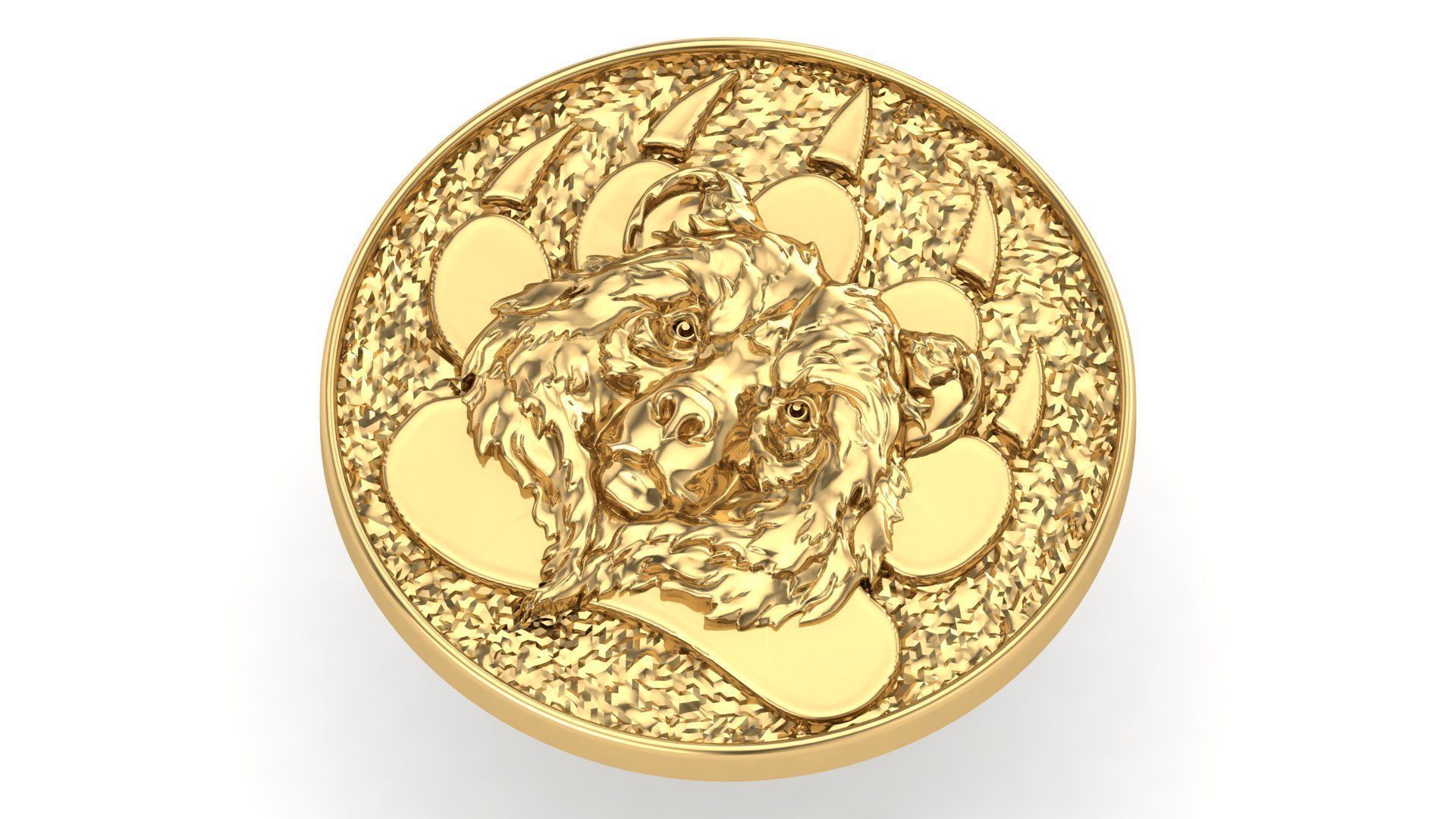 Bear Pendant 3D print model_1