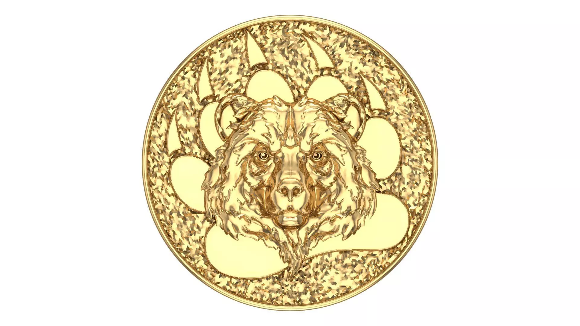 Bear Pendant 3D print model_0