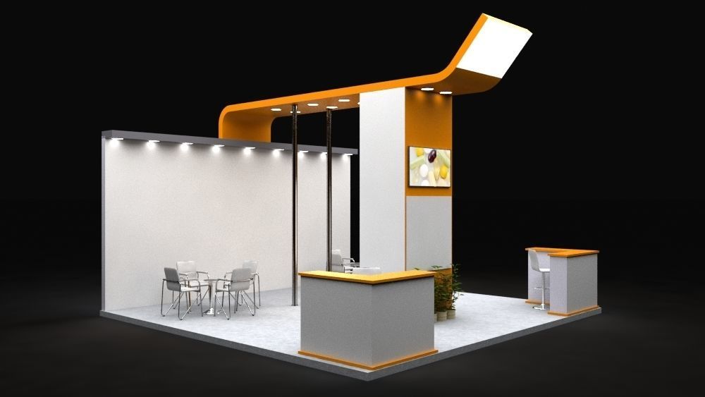 Exhibition Stand 3D model_2
