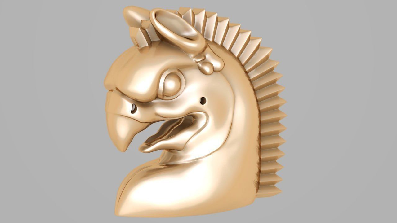Homa head the Symbol of Persepolis 3D print model_1