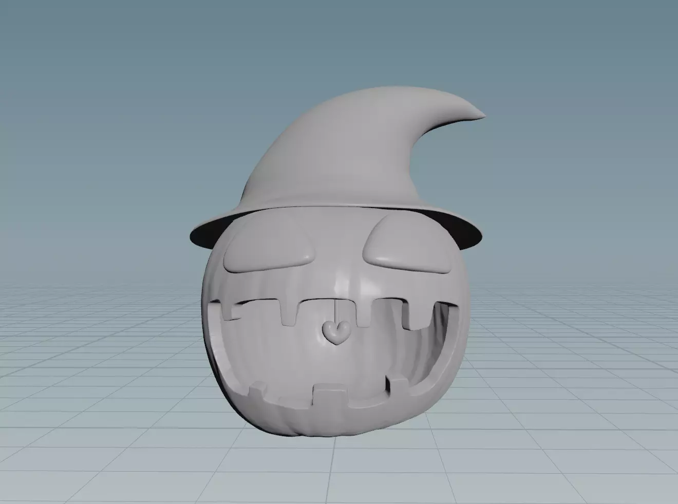 Cute Halloween Pumpkin 3dprint model 3D print model_0