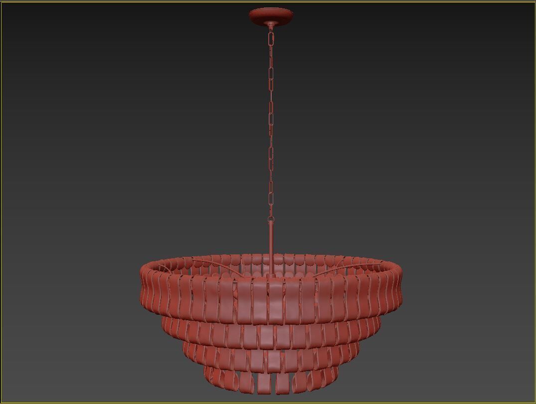 Ghiaccio Round Chandelier Medium 3D model_12