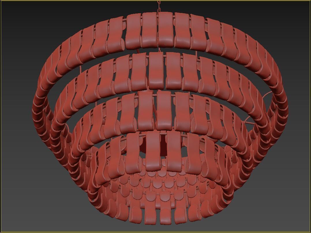 Ghiaccio Round Chandelier Medium 3D model_14