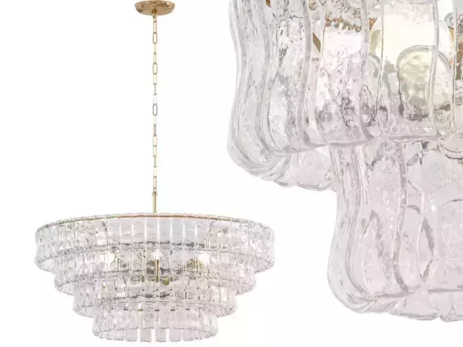 Ghiaccio Round Chandelier Medium 3D model