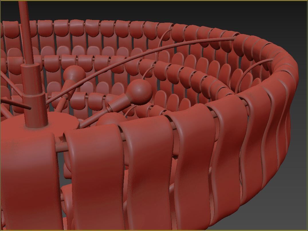 Ghiaccio Round Chandelier Medium 3D model_13