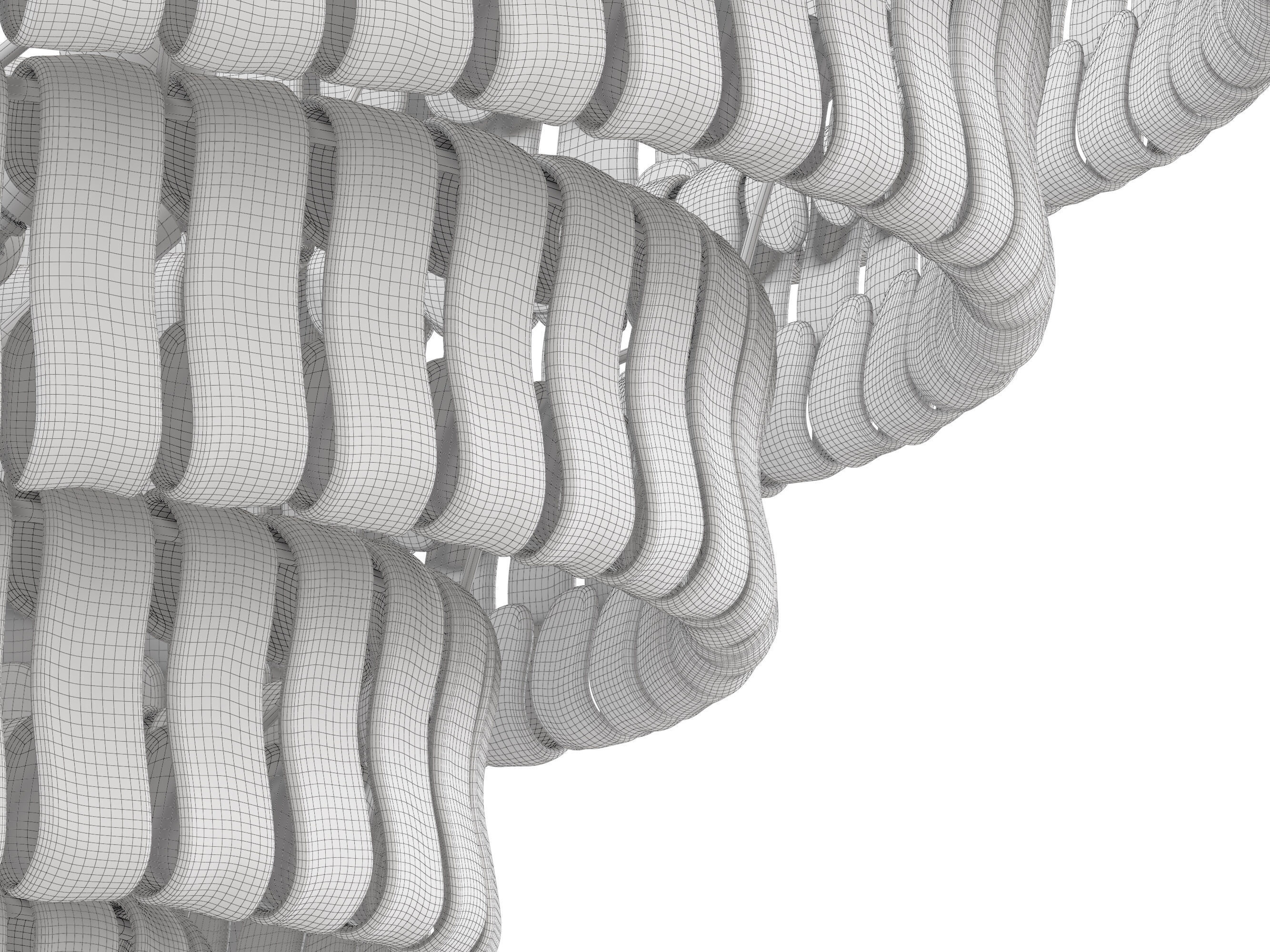 Ghiaccio Round Chandelier Medium 3D model_5