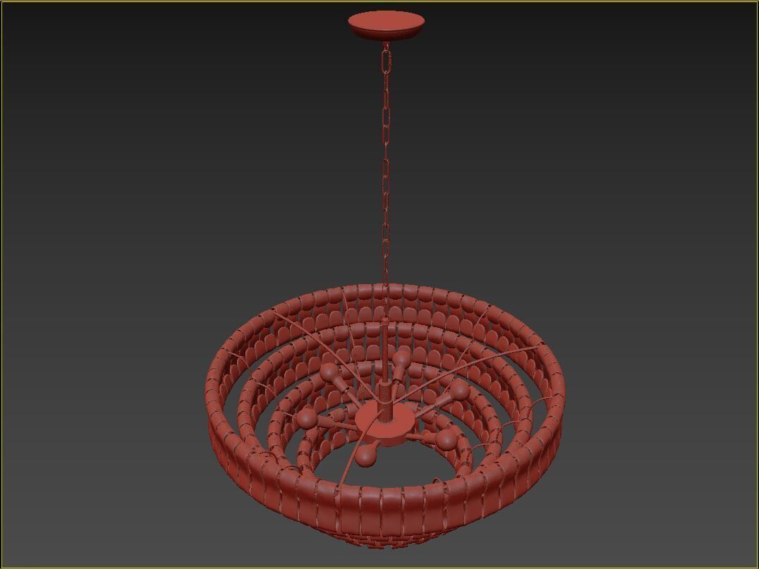 Ghiaccio Round Chandelier Medium 3D model_7