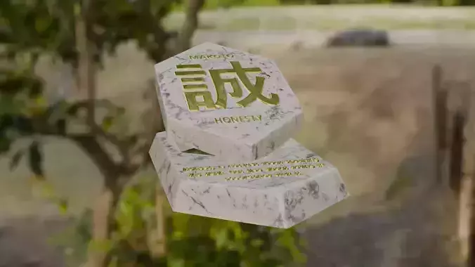 Makoto-motivational message tablet about honesty