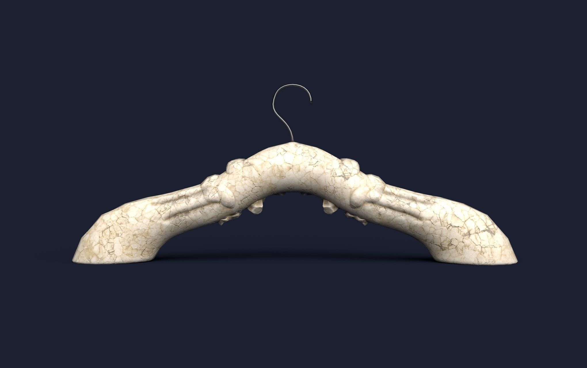 Skull themed t shirt and clothes hanger - Low Poly Low-poly 3D model_3