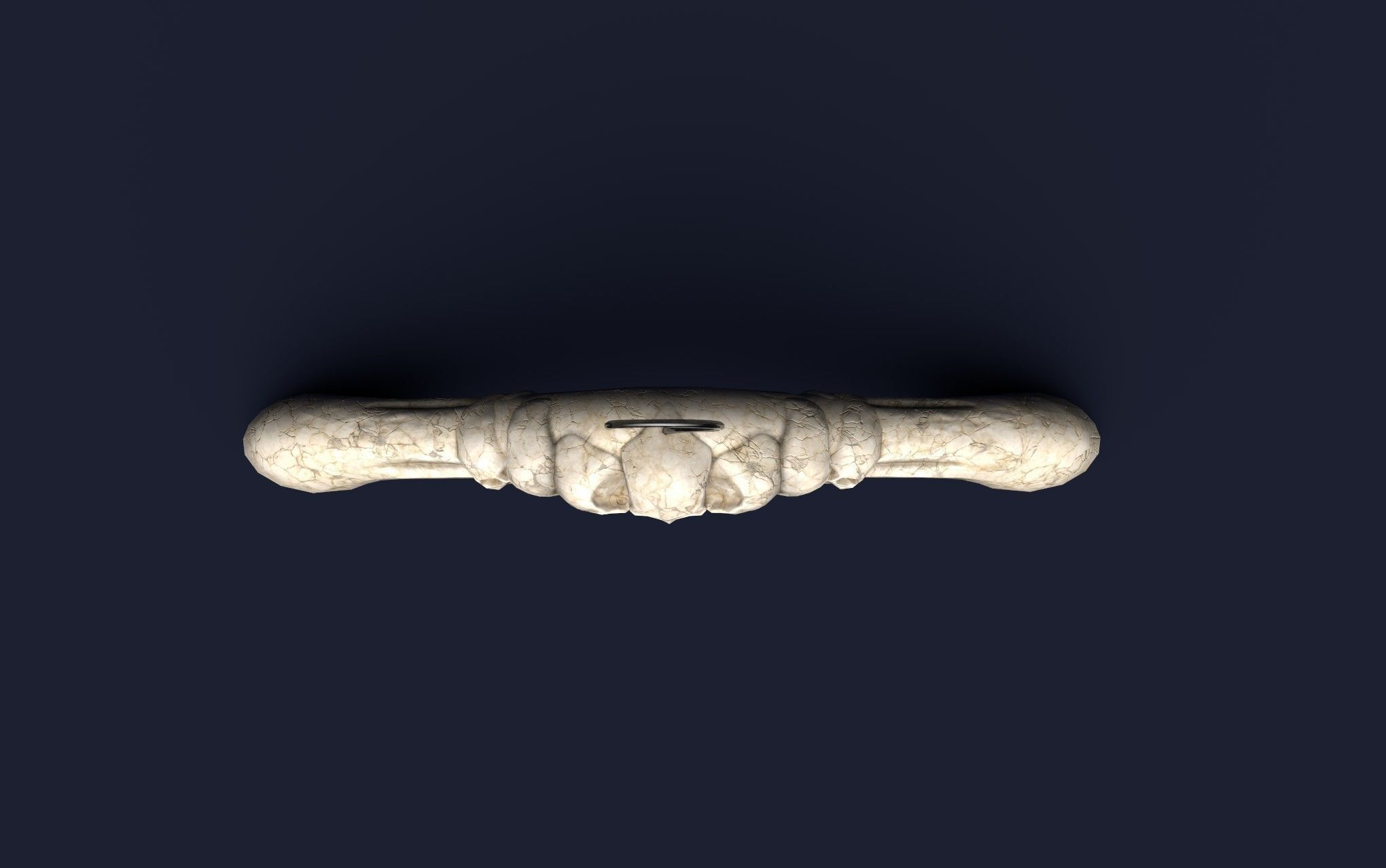 Skull themed t shirt and clothes hanger - Low Poly Low-poly 3D model_5