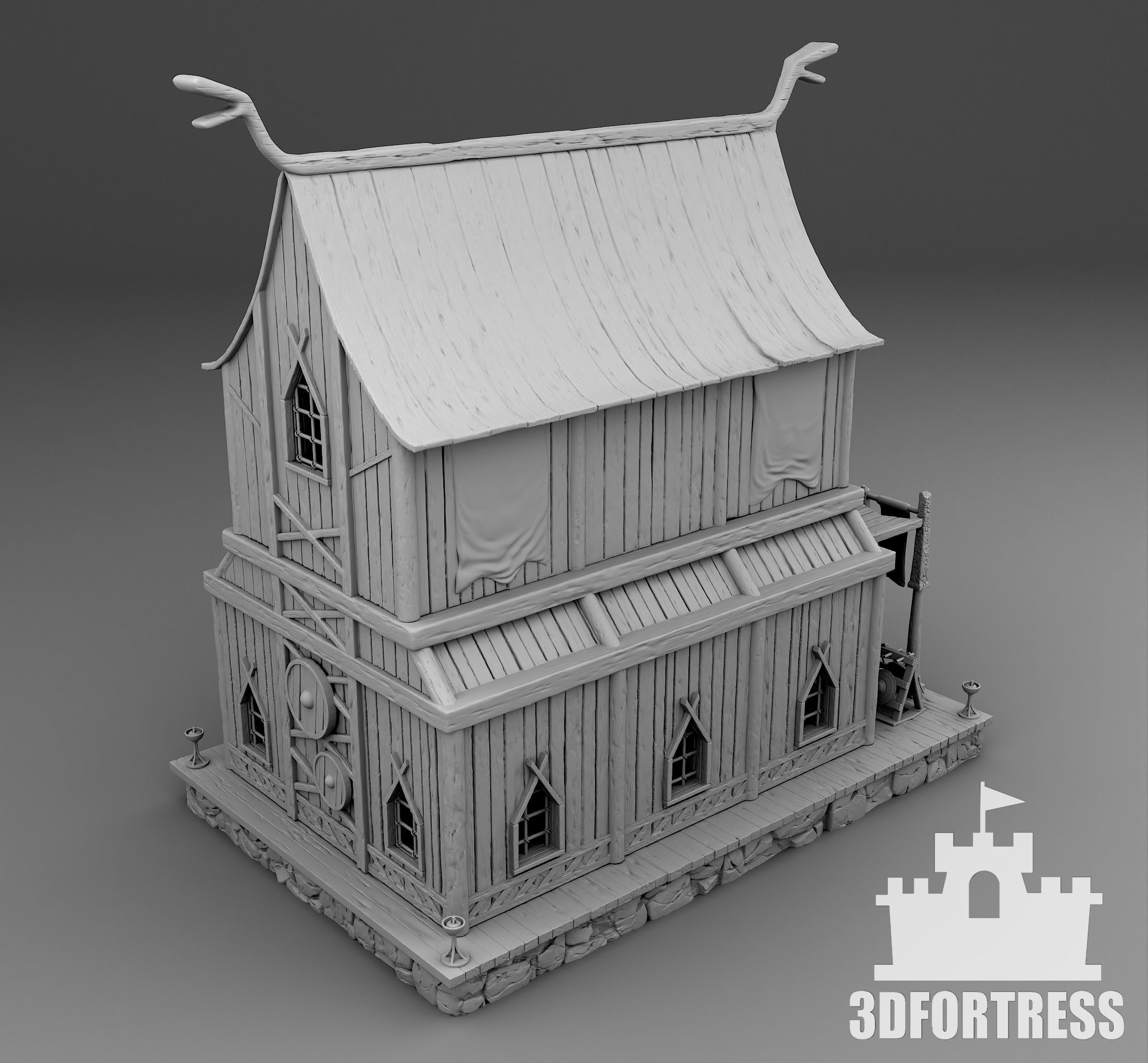 Viking Shield Making Workshop 3D print model_1