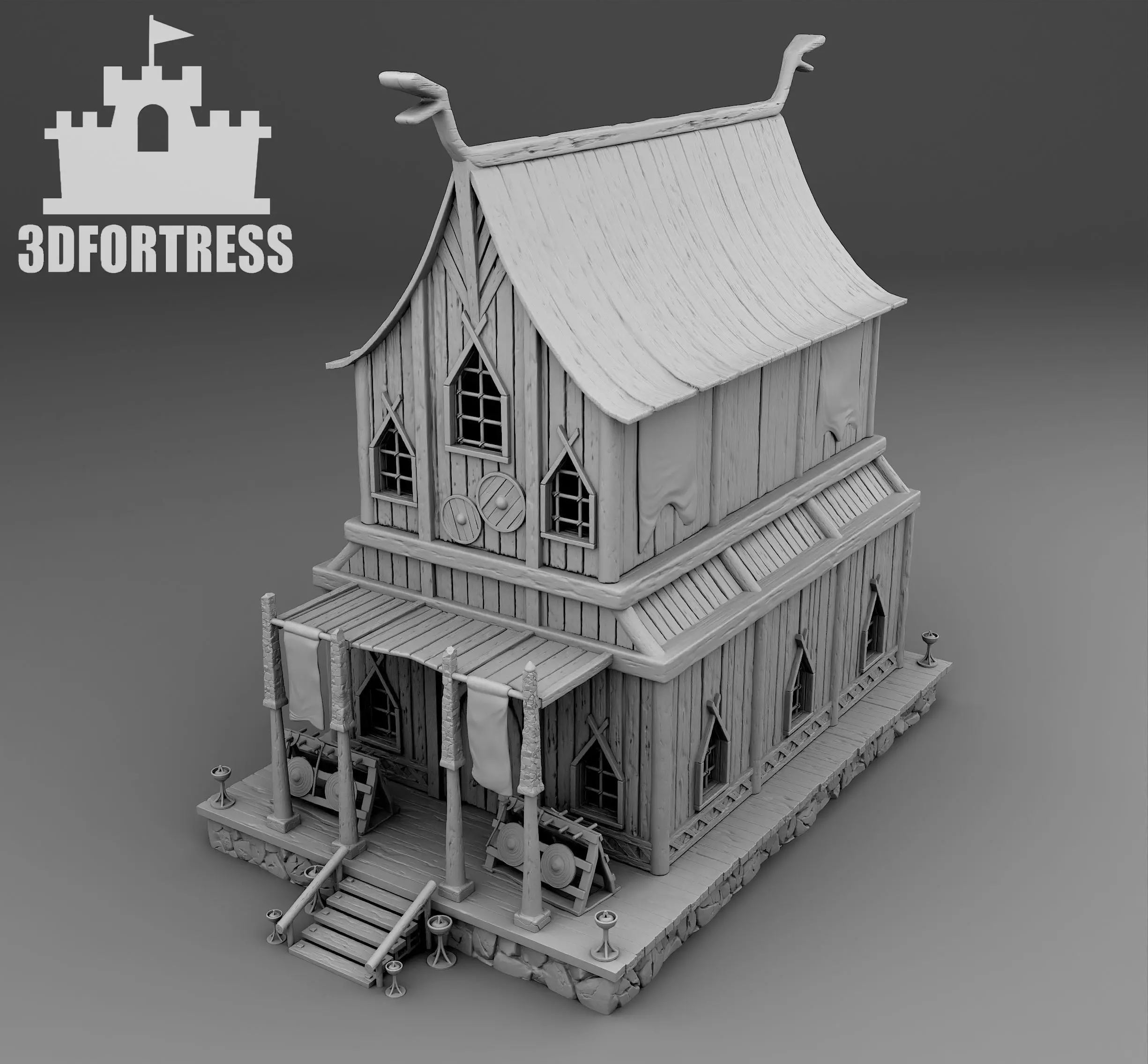 Viking Shield Making Workshop 3D print model_0