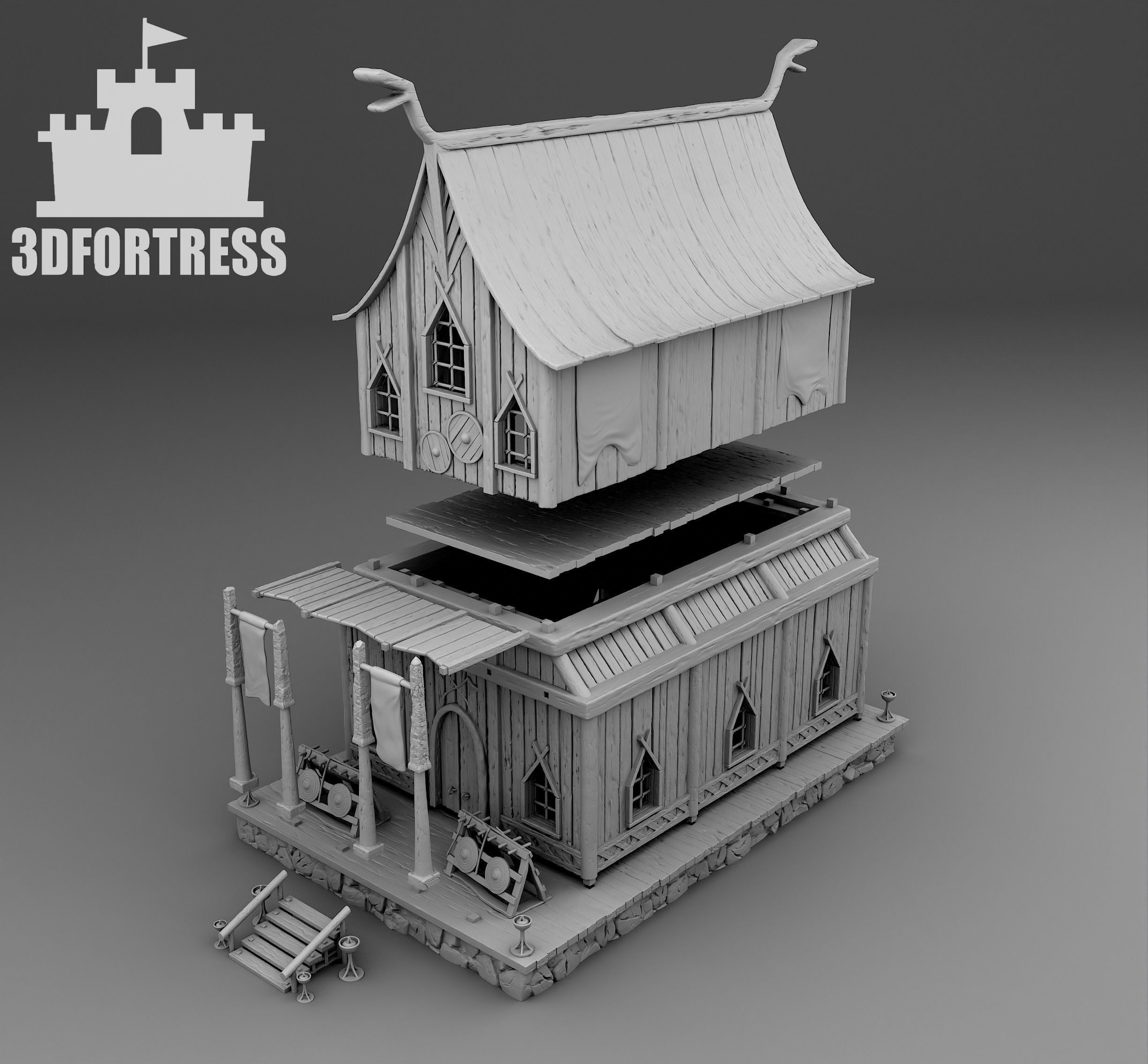 Viking Shield Making Workshop 3D print model_2