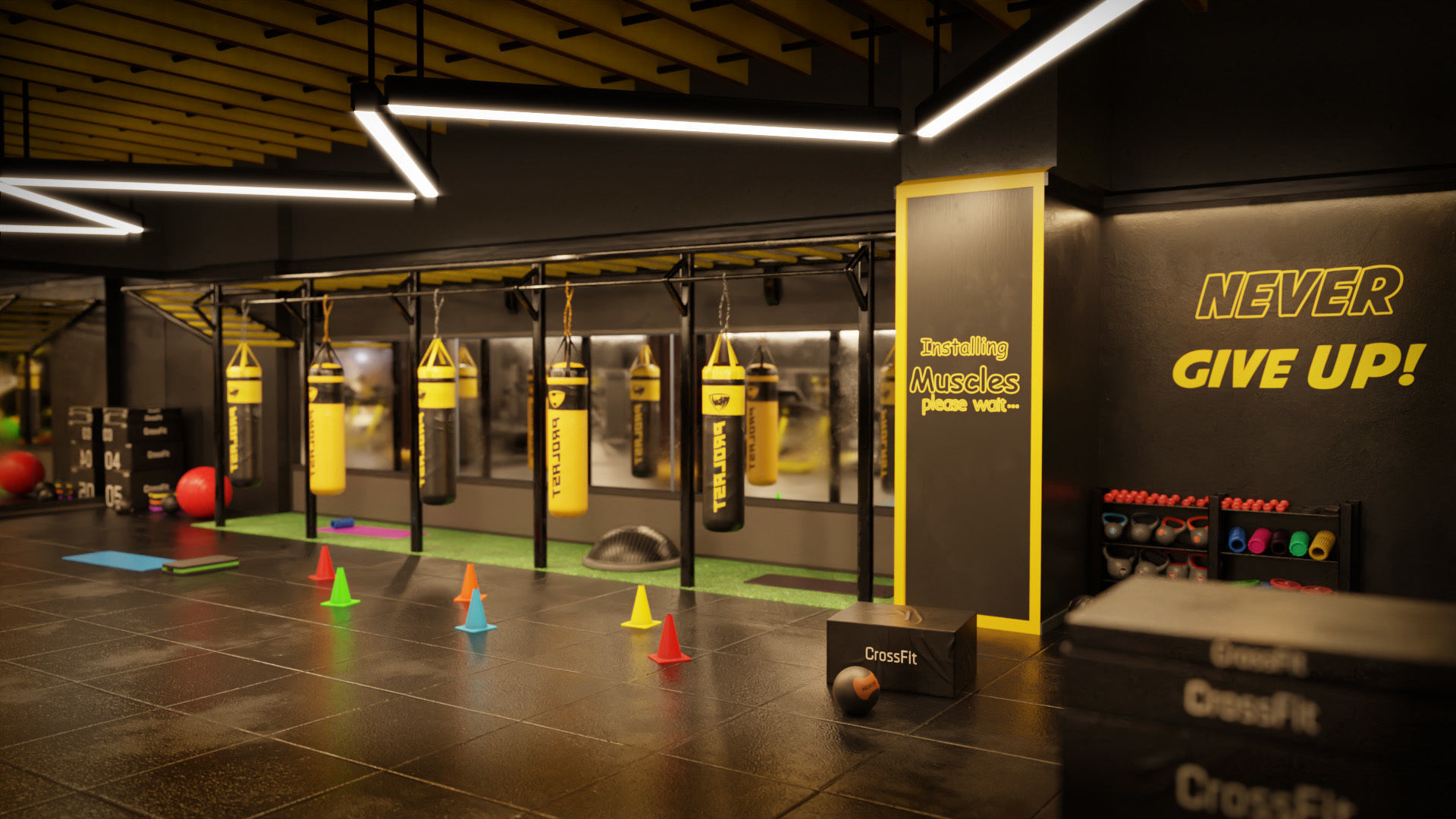 GYM - AAA Low-poly 3D model_16