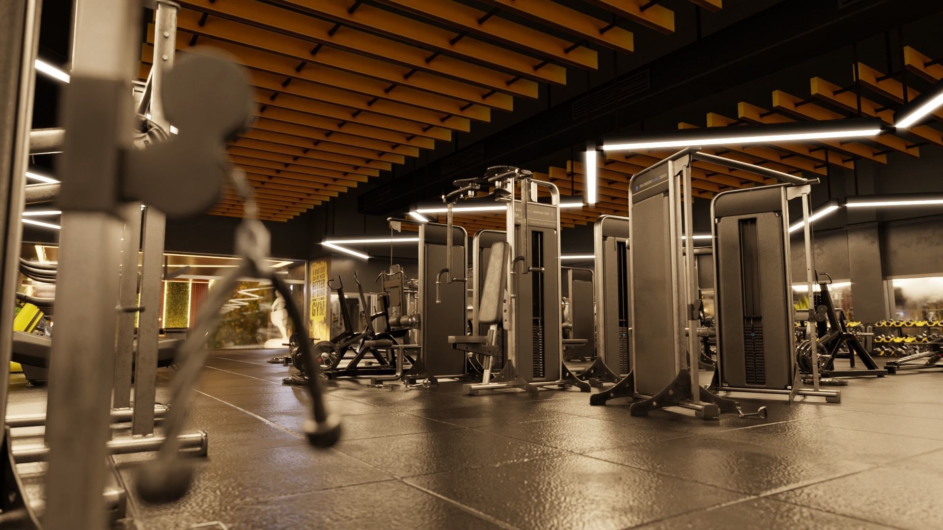 GYM - AAA Low-poly 3D model_23