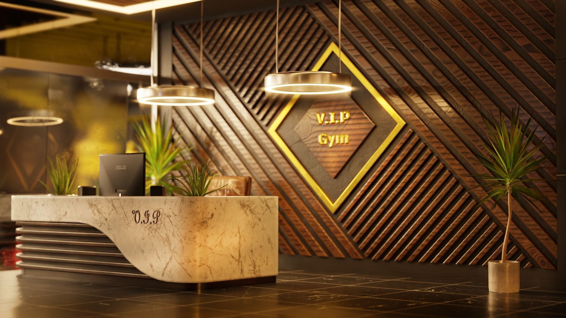 GYM - AAA Low-poly 3D model_11