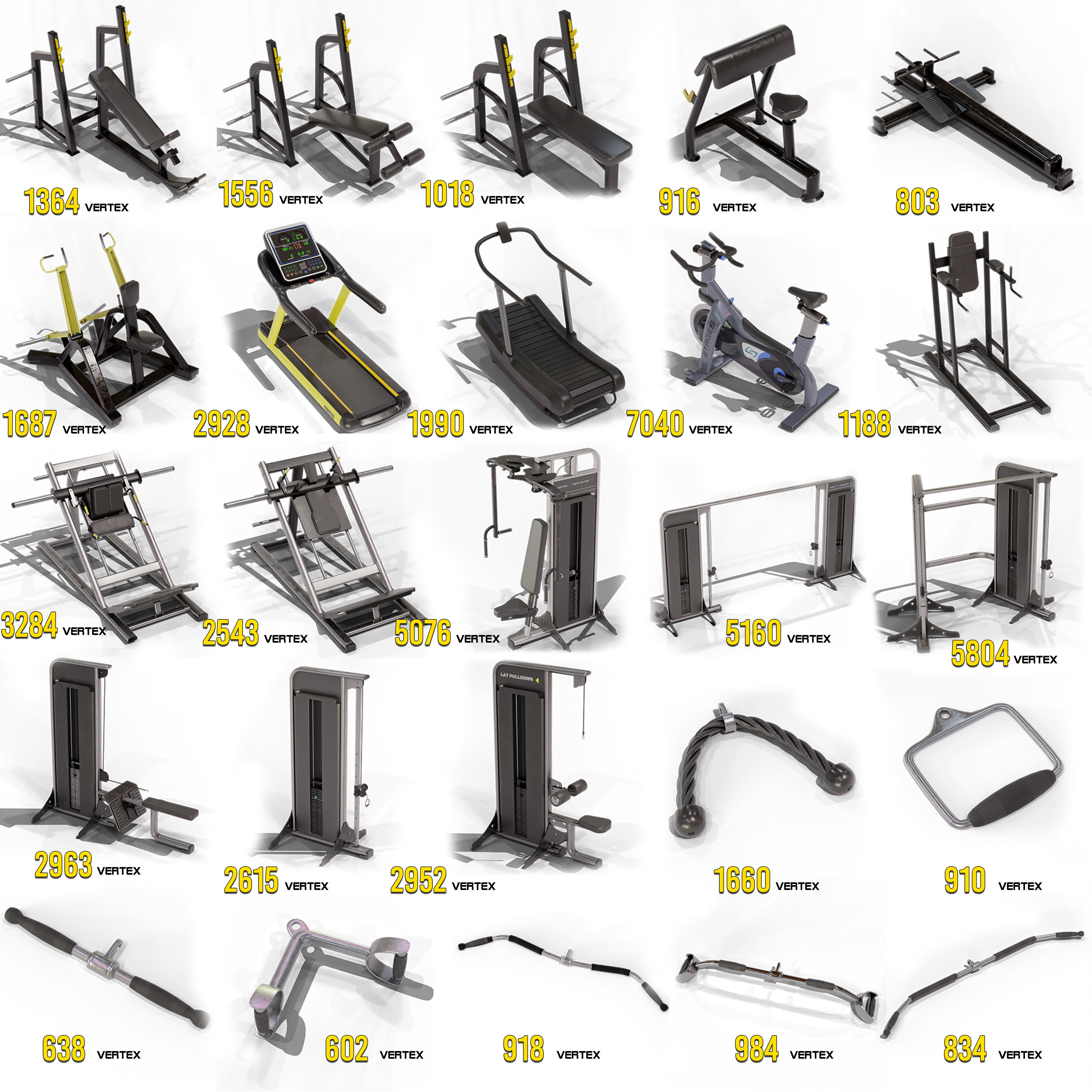 GYM - AAA Low-poly 3D model_4