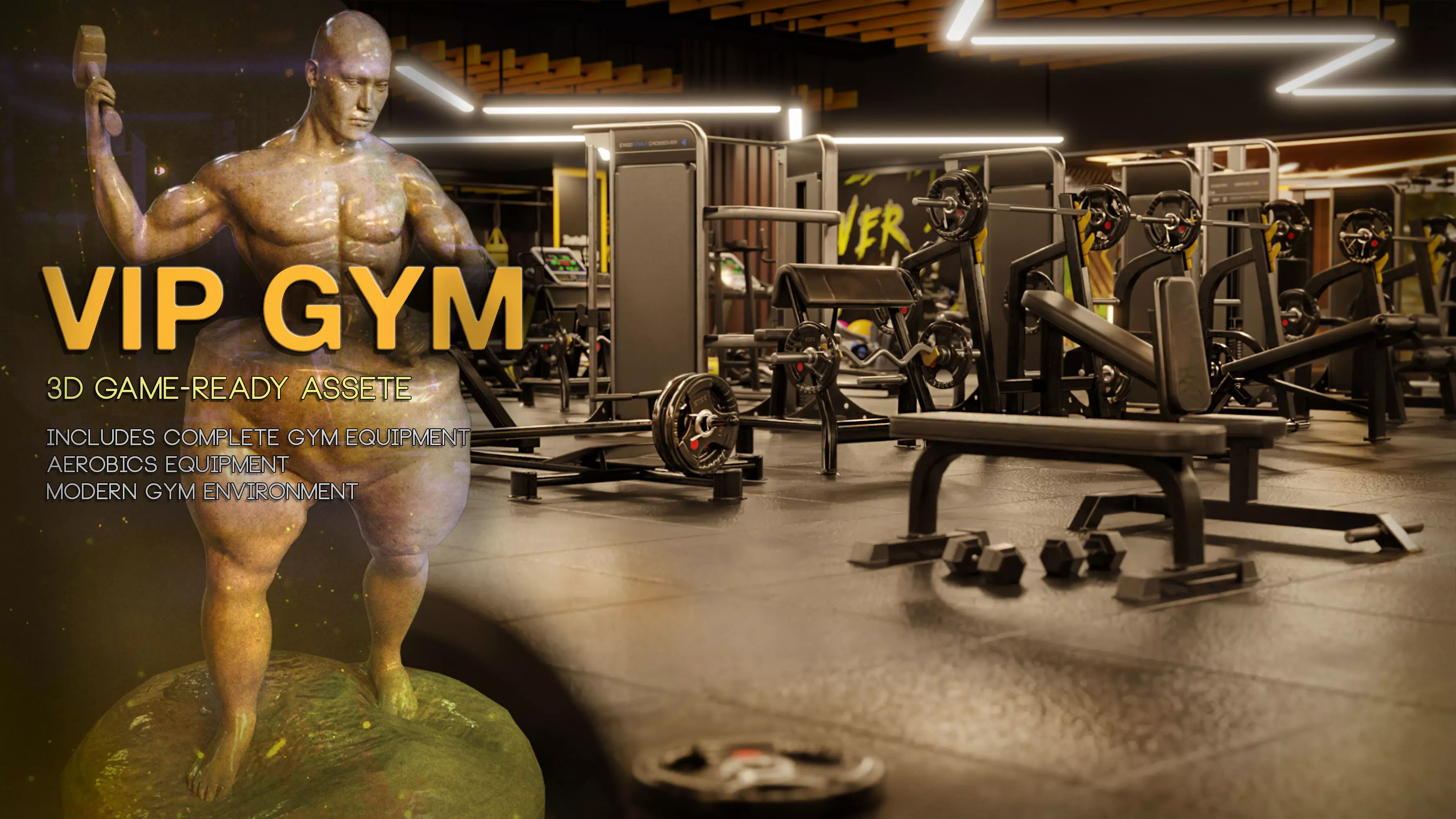 GYM - AAA Low-poly 3D model_0