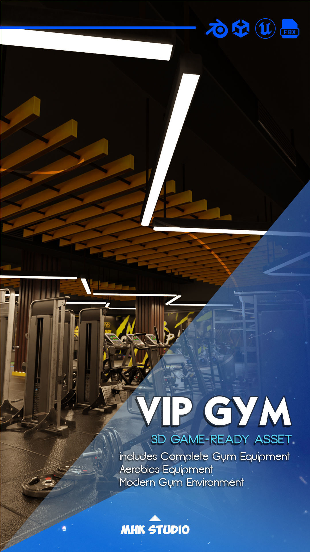 GYM - AAA Low-poly 3D model_21