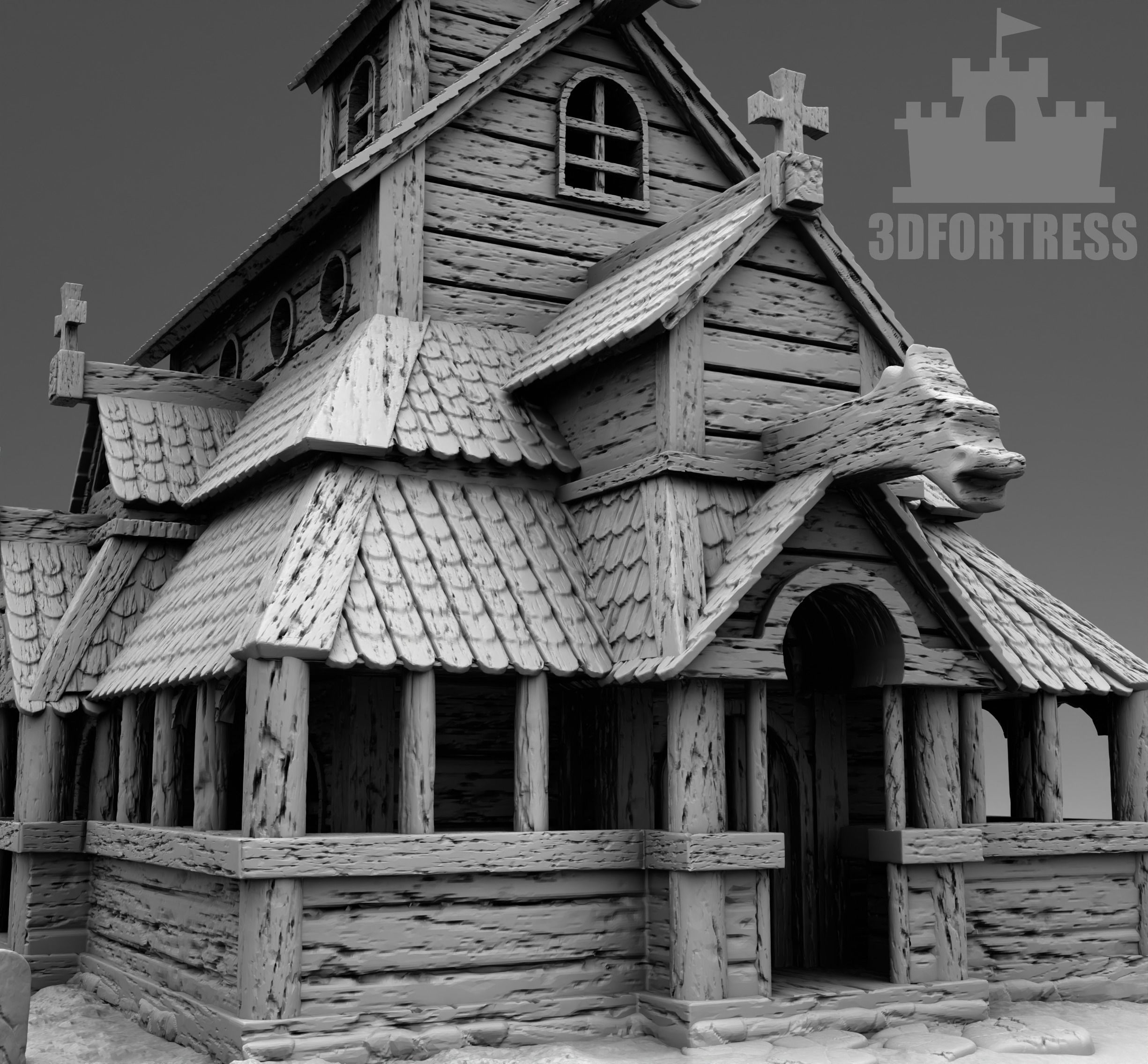 The Sacred Viking Church 3D print model_7