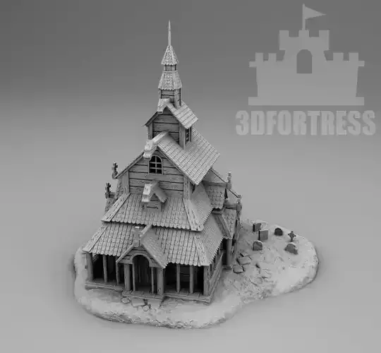 The Sacred Viking Church 3D print model