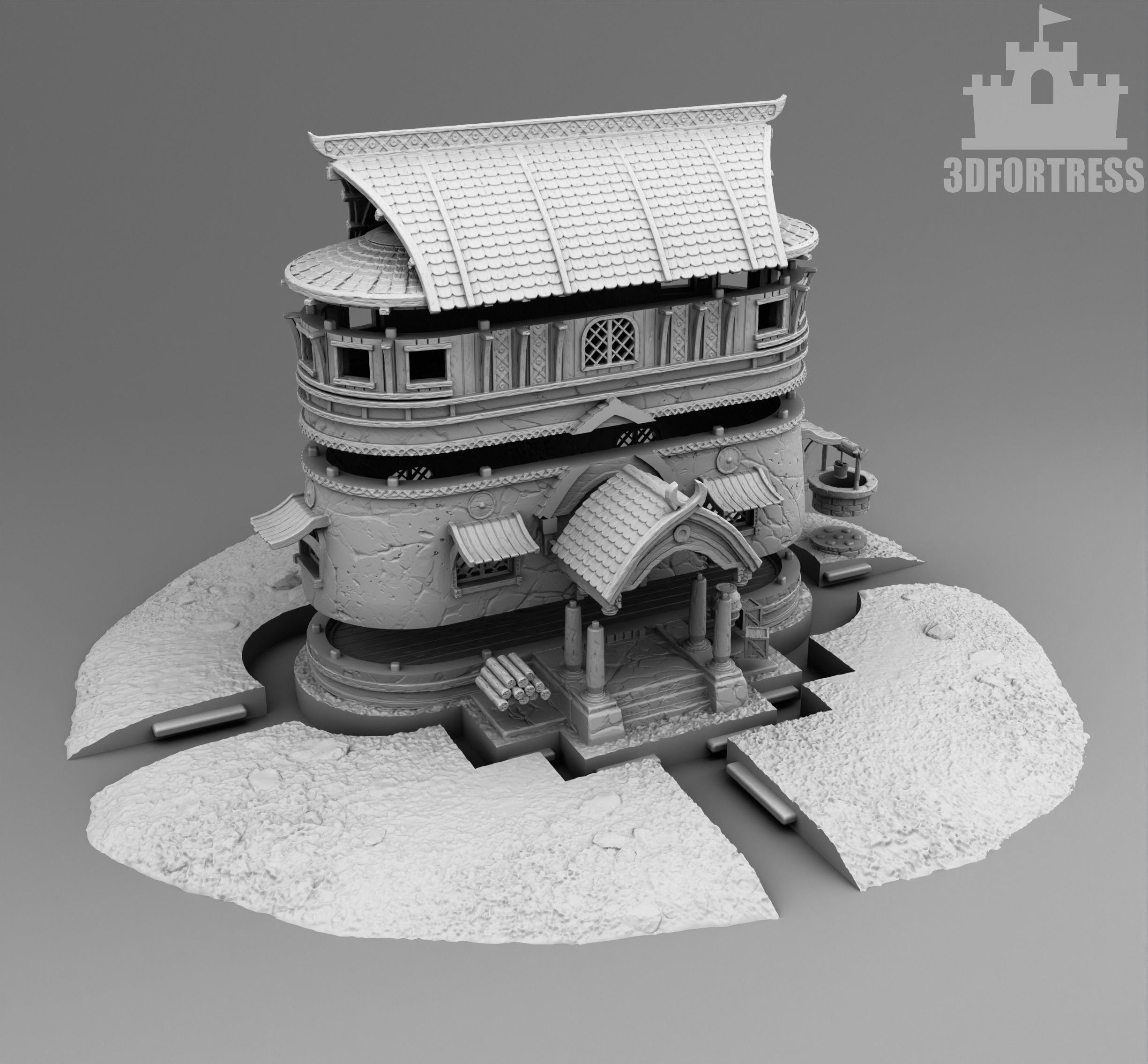 The little house of the rich Viking 3D print model_2