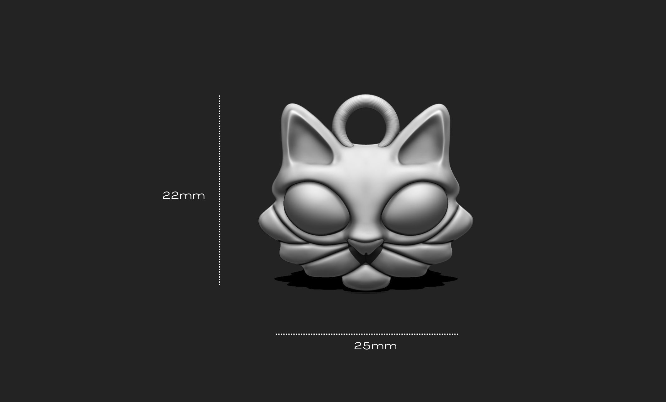 Cat Pendant - 3D STL File for 3D Printing 3D print model_1