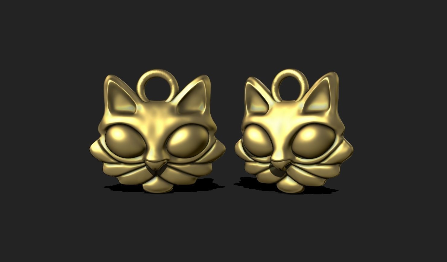 Cat Pendant - 3D STL File for 3D Printing 3D print model_2