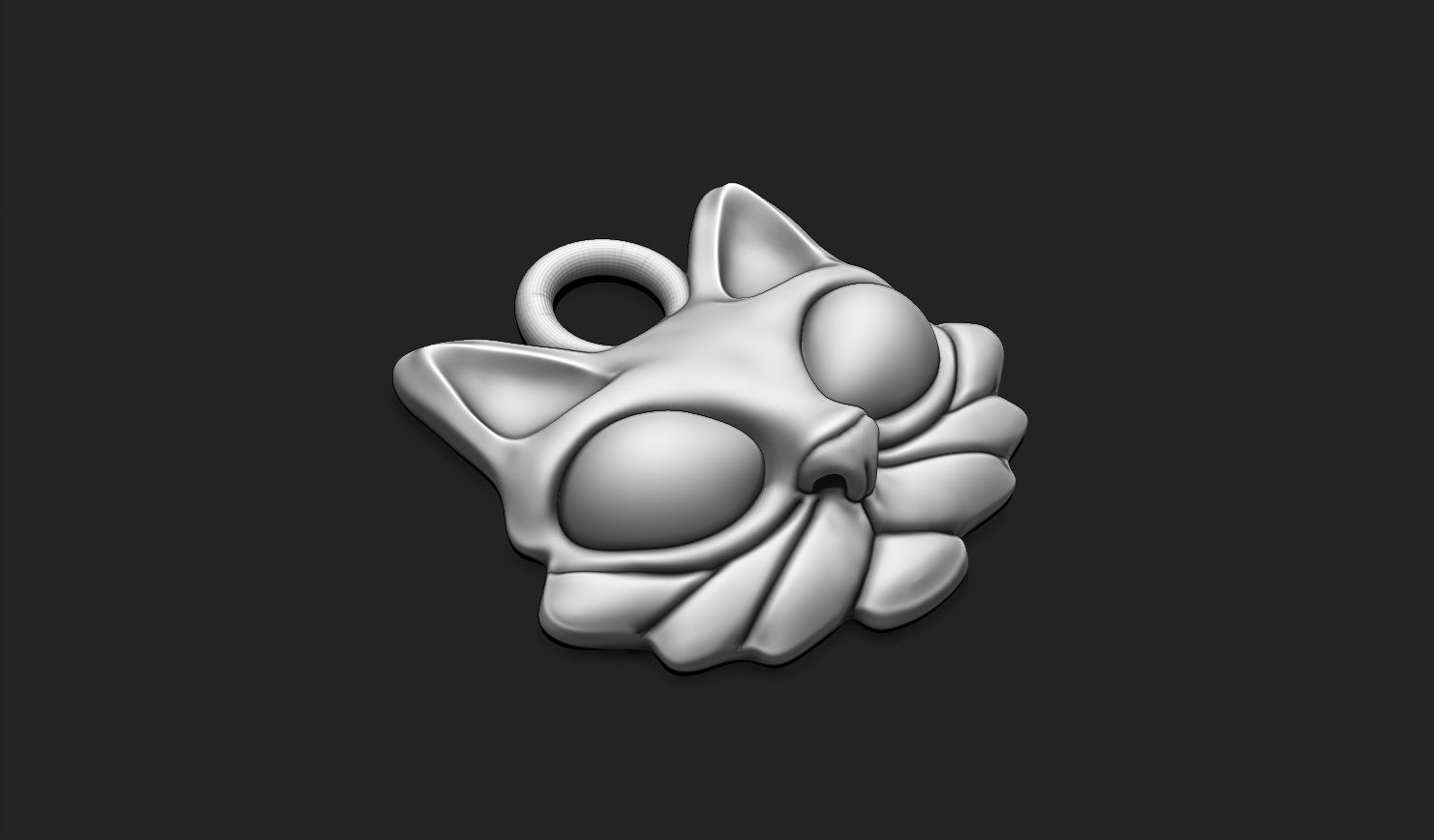 Cat Pendant - 3D STL File for 3D Printing 3D print model_9